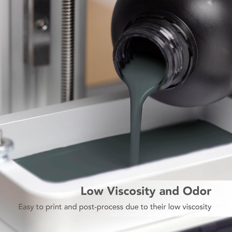 Phrozen Aqua Hyperfine Photopolymer Resin for 9K, 12K or Higher Resolution 3D Printers, 405nm LCD UV-Curing 3D Printing with Low Shrinkage & Superior Precision, Smooth Surface Finish (Graphite, 1KG) - Image 3
